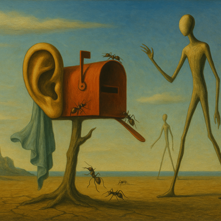 Runo karjuvasta postilaatikosta ja ihon polttamasta kirjeestä ja varjosta,joka kuuntelee