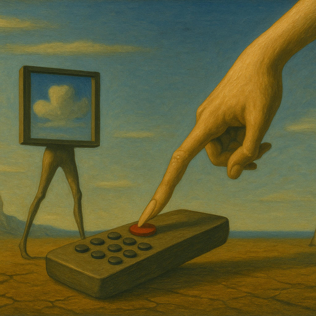 Kaukosäätimen sormi-runo historian manipulaatiosta