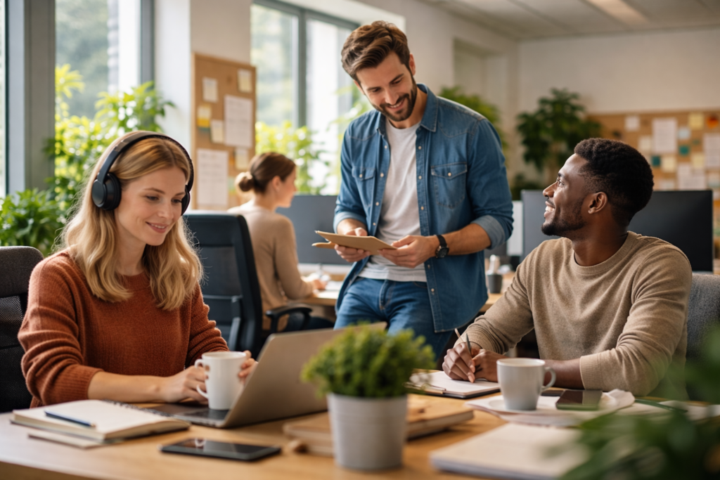 Iloinen tapahtuma töissä