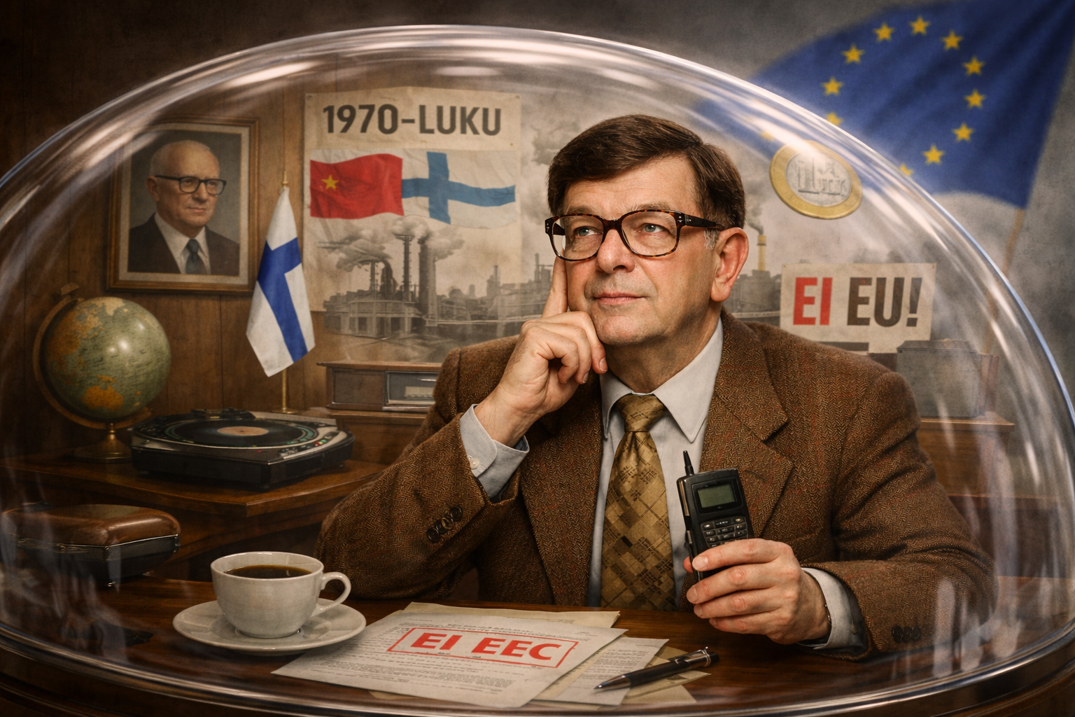 Paavo Väyrynen aikakapselissa-satiirinen henkilökuva politiikan ajattomuudesta