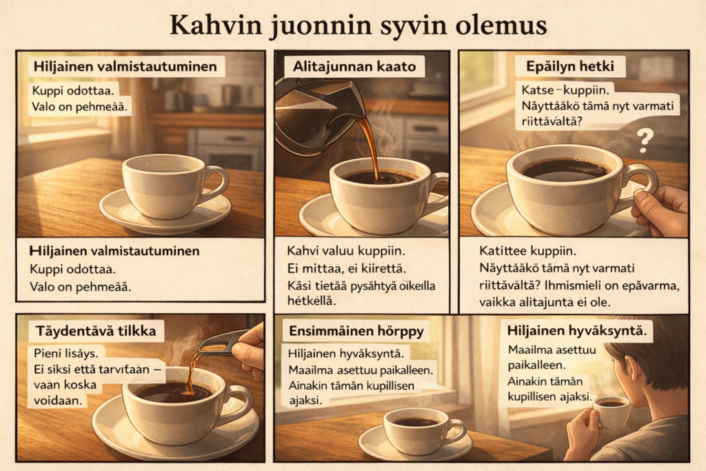 Kahvin juonnin syvin olemus 2 Kahvin nauttimisen kuusi nautittavaa vaihetta