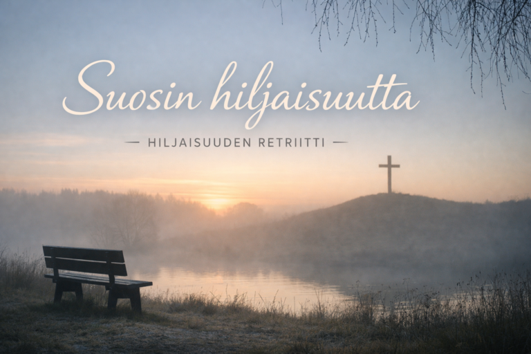 hiljainen maisema auringonnousussa pääsiäisen aikaan,hiljaisuus ja rauha