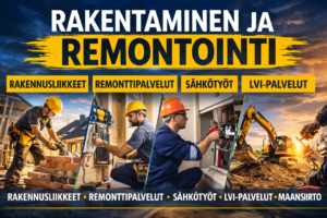 Rakentaminen ja remontointi,sähkötyöt,lvityöt ja maansiirto