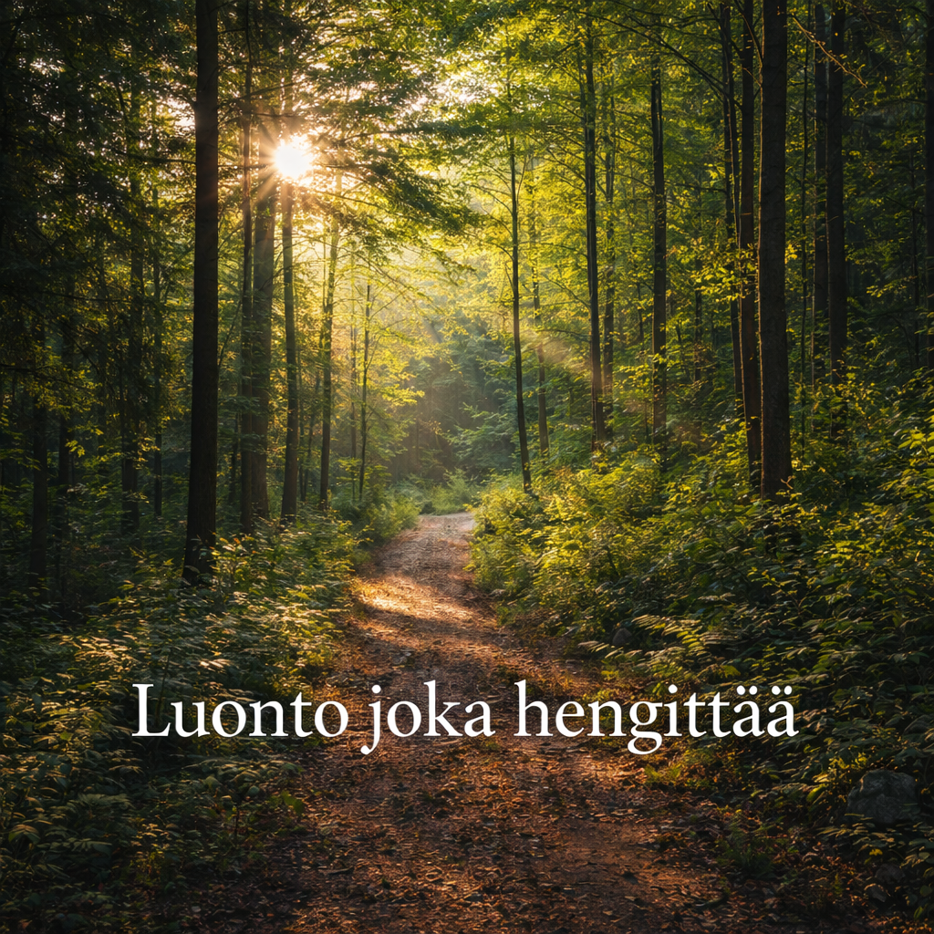 Metsäpolku Kangasniemellä kesäpäivänä