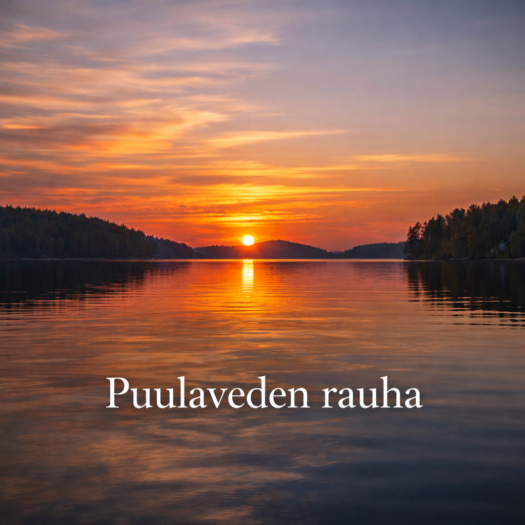 Puulaveden järvimaisema auringonlaskussa