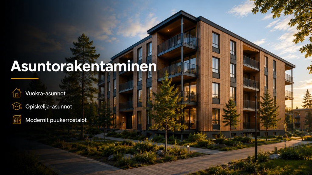 Matek Modules asuntorakentaminen ja modernit puukerrostalot.
