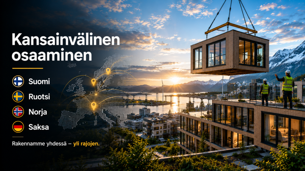 Matek Modules kansainvälinen puurakentaminen Euroopassa.